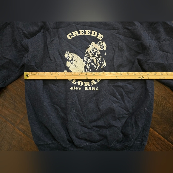 Creede Colorado Navy Mens Pullover Sweater Medium - Picture 5 of 8